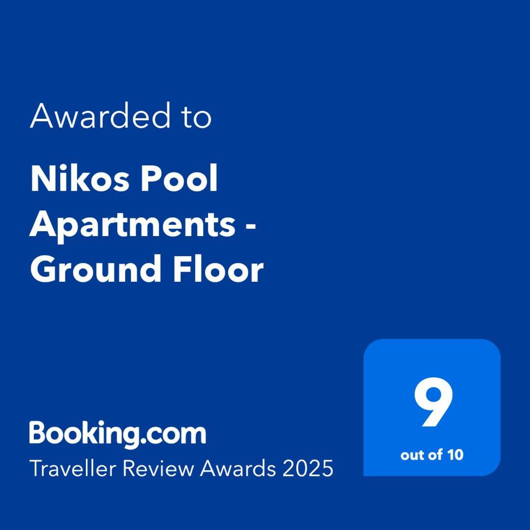 Nikos Pool Apartments - Ground Floor Sidárion Buitenkant foto